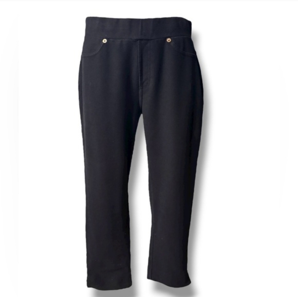 MICHAEL MICHAEL KORS Black Stretch Pull On Capri Pants Size Medium